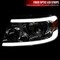 Spec-D Tuning HEADLIGHTS WITH LED BAR CLEAR LENS CHROME HOUSING AND AMBER REFLECTOR, 2PK 2LH-F15004-G3-GO - alternate 3